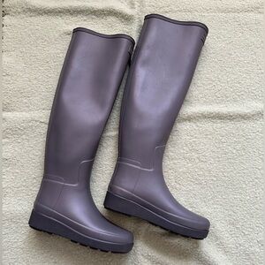Hunter tall wedge boots
